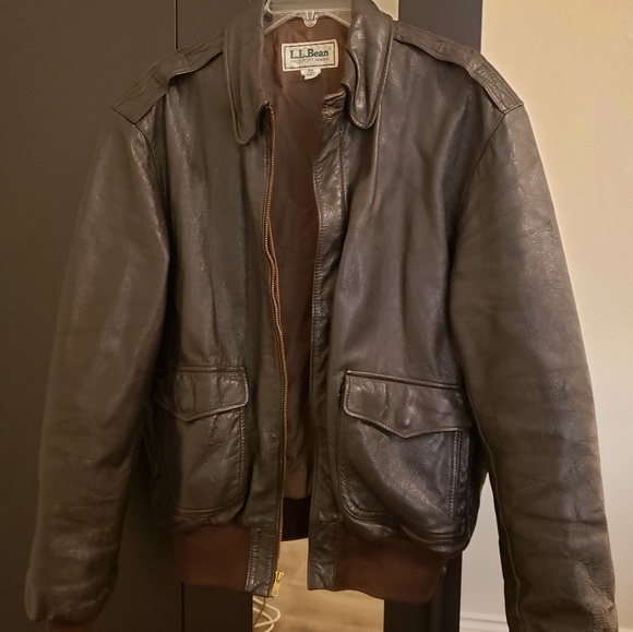 ll bean leather jacket